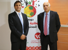 رئيس الاتحاد الفلسطيني لكرة القدم الواء جبريل الرجوب يزور الوطنية موبايل