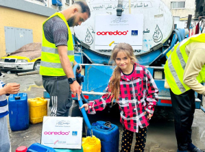 توزيع مياه صالحة للشرب في مدينة جباليا والشابورة