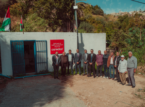 مساهمة Ooredoo في تركيب مضخة مياه في وادي الباذان